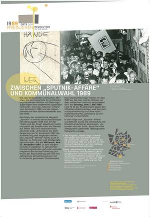 Plakat &#34;Zwischen „Sputnik-Affäre“ und Kommunalwahl 1989&#34;