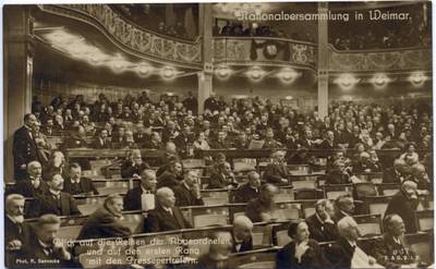 Nationalversammlung 1919, Stadtarchiv Weimar, 63 1-M/1 Nationalversammlung 1919, Stadtarchiv Weimar, 63 1-M/1