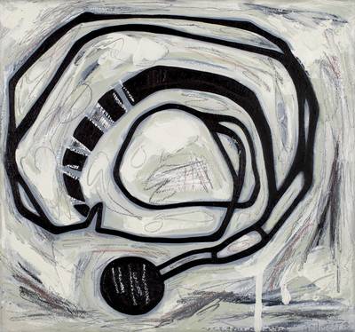 Untitled 4, 2022, 30 cm x 28 cm, Graphite, charcoal and oil on canvas