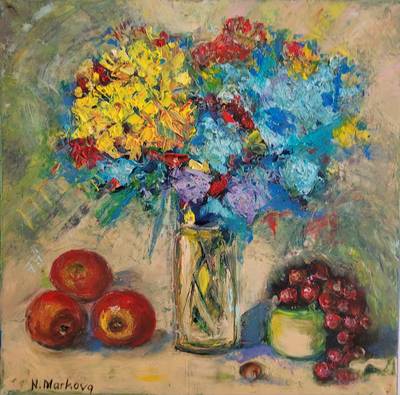 „Sommerstimmung“, 2024, 50 x 50 cm