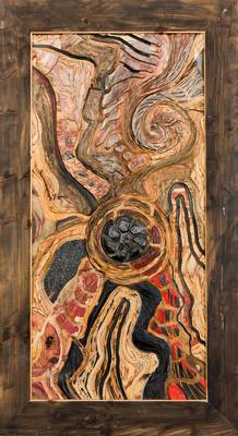 The journey thrue the universe, Plywood, 82x147cm, 2015.