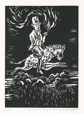 Die letzten Tage des Friedens, 2024, Linolschnitt, 28 x 20,4 cm