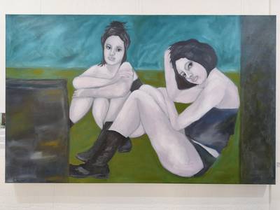Zwillinge, Maße 160 x 100 cm, Acryl auf Leinwand, 2025