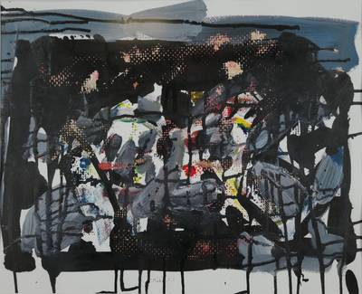 Christian befreit sich, Mischtechnik, 48 x 38 cm, 2025
