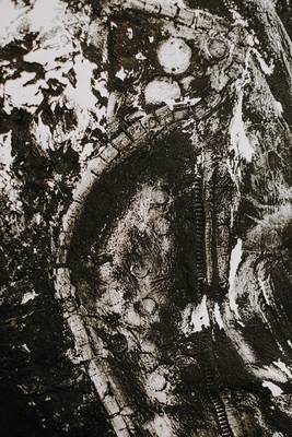 INSKRIPTION, Detailansicht, Materialdruck/Leimradierung, 75 x 120 cm, 2024