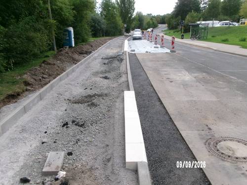 Während der Bauarbeiten im September. ©Stadt Weimar Während der Bauarbeiten im September.