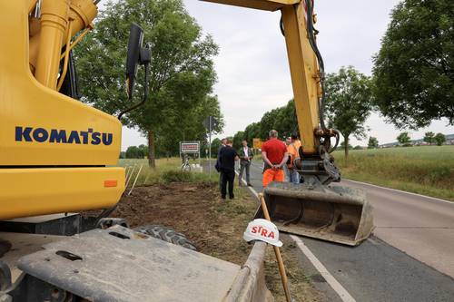 Bauauftakt für den Radweg entlang des Filzweidenwegs, Archivbild