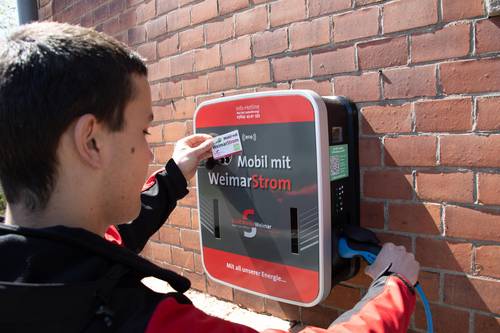 Ladestation der Stadtwerke Weimar