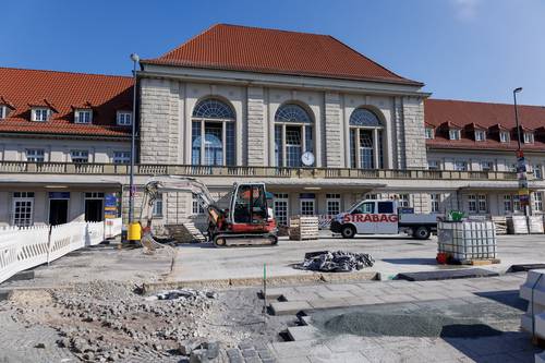 Bauarbeiten vor dem Hauptbahnhof (20.08.2024)