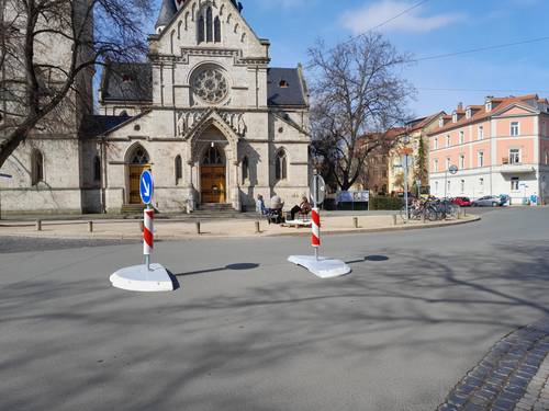 Verkehrsversuch am August-Fröhlich-Platz