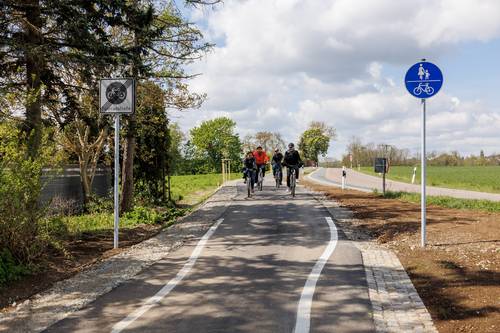 Der neue Rad- und Gehweg verbindet Gaberndorf mit Weimar-Nord