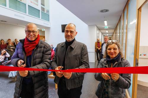 Bürgermeister Ralf Kirsten, Oberbürgermeiste Peter Kleine und Beigeordnete Dr. Claudia Kolb.