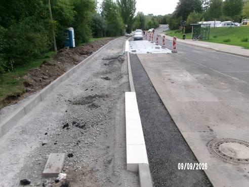 Während der Bauarbeiten im September. ©Stadt Weimar Während der Bauarbeiten im September.