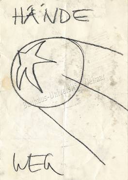Das Flugblatt „Hände weg!“ richtete sich gegen den Auslieferungsstopp der Zeitschrift „Sputnik“. Es wurde am 23. November 1988, um 6.30 Uhr vor den Hochschulgebäuden auf dem Gehweg der Coudraystraße gefunden.