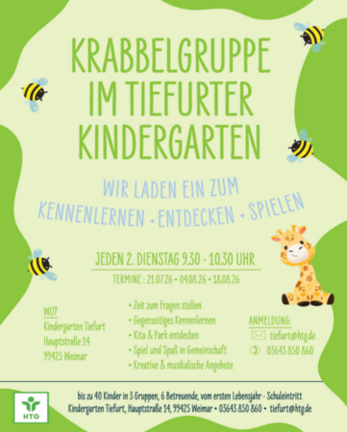 Flyer Krabbelgruppe Kita Tiefurt 33779