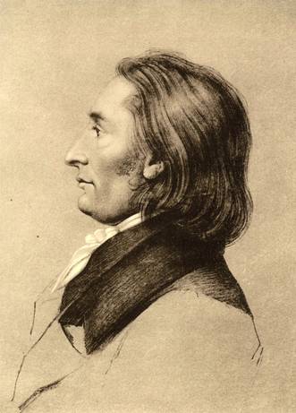 Johann Peter Eckermann, gezeichnet von Johann Joseph Schmeller.