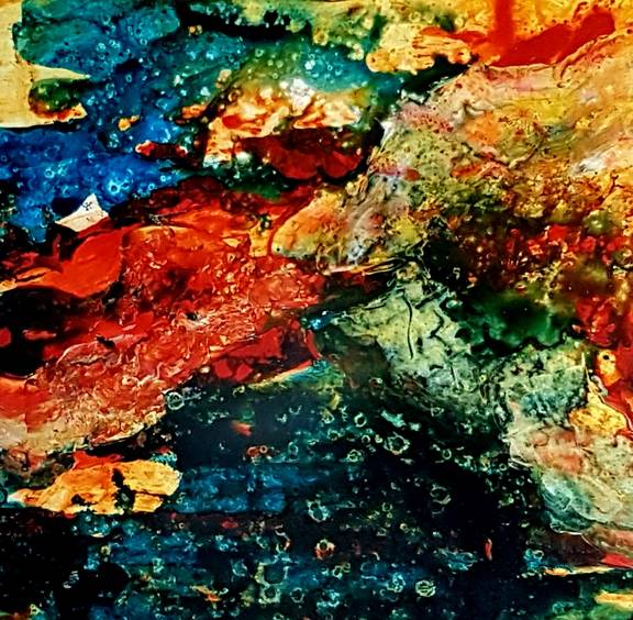 "Traum", 2025, Mischtechnik auf Karton