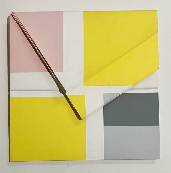 Ohne Titel (Relief) 2009, Acryl auf Leinwand 45 cm x 45 cm.
