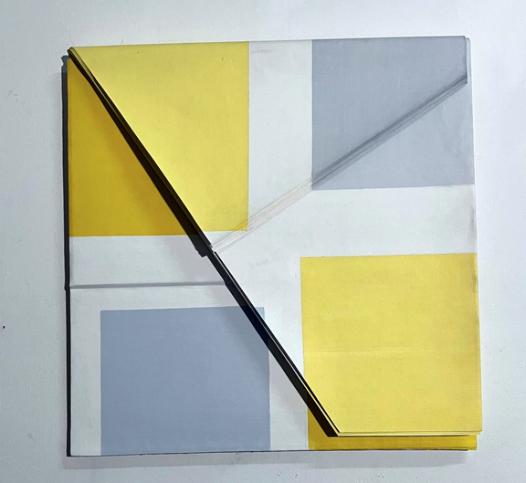 Ohne Titel (Relief) 2009, Acryl auf Leinwand 47 cm x 45 cm.