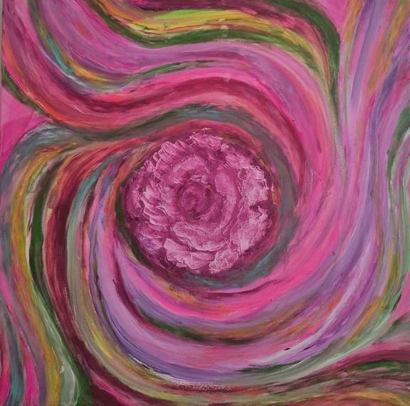 Flowery Scent, 2026, Acryl auf Leinwand, 60 x 60cm