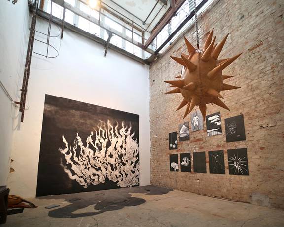 Ausstellung im Rahmen der Diplomausstellung von Maria Fabricius-Wendt im Gaswerk e.V. Weimar (Turm). Archivbild.