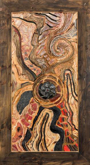 The journey thrue the universe, Plywood, 82x147cm, 2015.