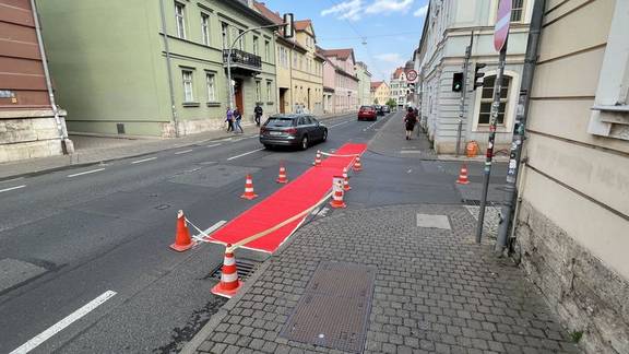 Markierungsarbeiten in der Marienstraße