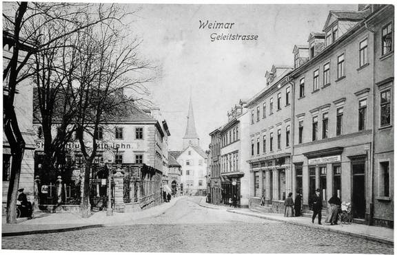 Geleitstraße um 1908 ©Stadtarchiv Weimar Geleitstraße um 1908