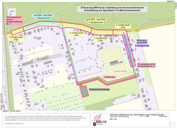 Erneuerung der Mischwasserkanalisation Lindenberg und abwassertechnische Erschließung Am Sportplatz 3-10