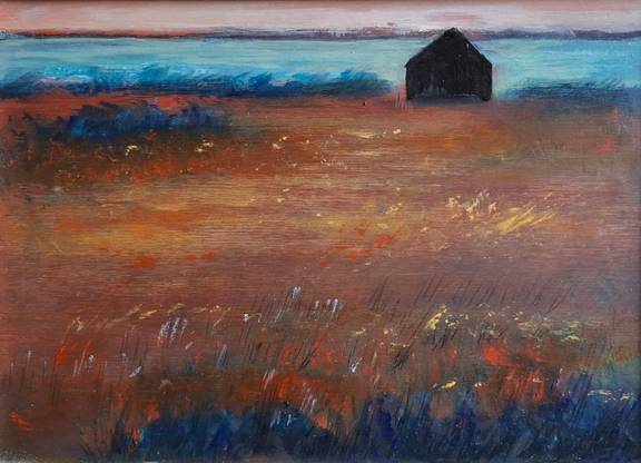 Mittsommer, 20,5 x 29 cm, Öl auf Holz, 2026