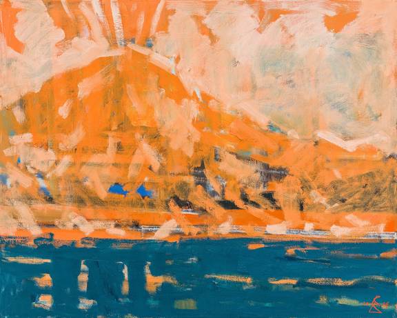 Vesuv (0340), 2024, Öl auf Leinwand, 80 x 100 cm