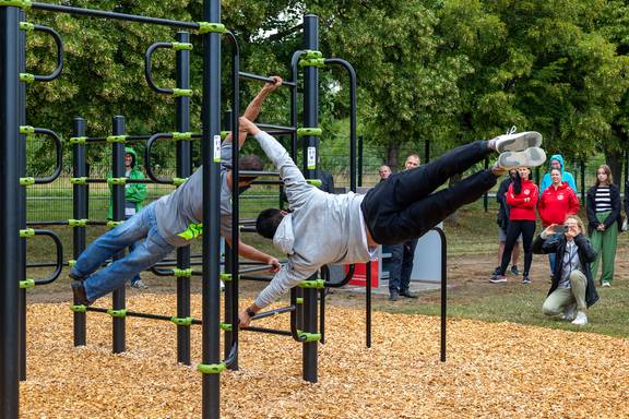 Calisthenics im Wimaria-Stadion