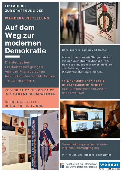 Wanderausstellung: „Auf dem Weg zur modernen Demokratie – Die deutschen Freiheitsbewegungen von der Französischen Revolution bis zur Mitte des 19. Jahrhunderts“