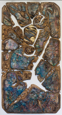 On the Rock`s, Plywood, Raisin, ca. 90x170cm ,2022.