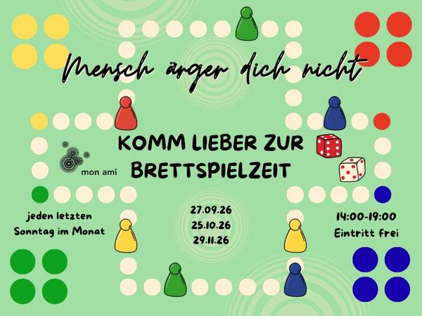Brettspielzeit © Jugend und Kulturzentrum MonAmi Weimar Brettspielzeit © Jugend und Kulturzentrum MonAmi Weimar