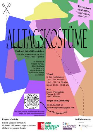 Flyer Alltagskostüme Workshop © rosalie ratz Flyer Alltagskostüme Workshop © rosalie ratz