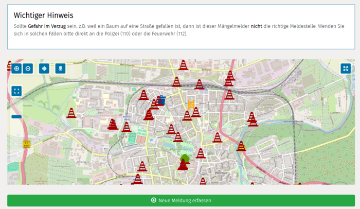 Mängelmelder der Stadt Weimar