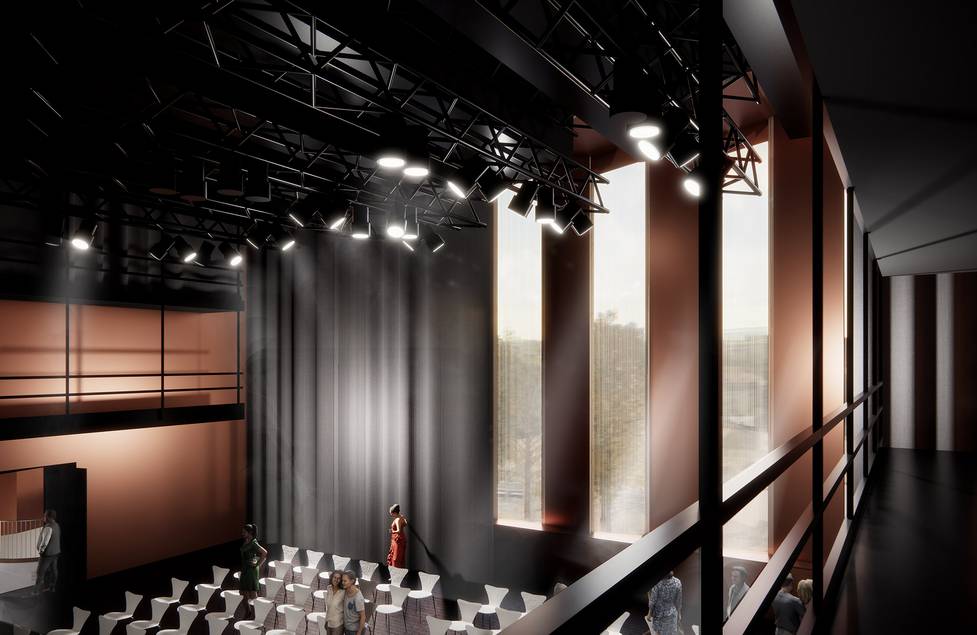 Rendering Probensaal ©Studio Qwertz Rendering Probensaal