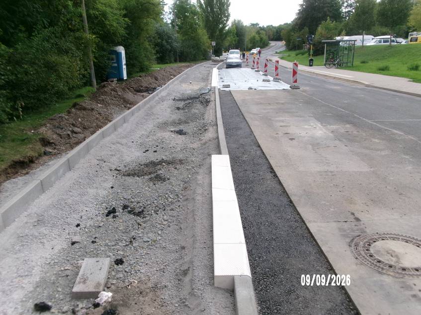 Während der Bauarbeiten im September. ©Stadt Weimar Während der Bauarbeiten im September.