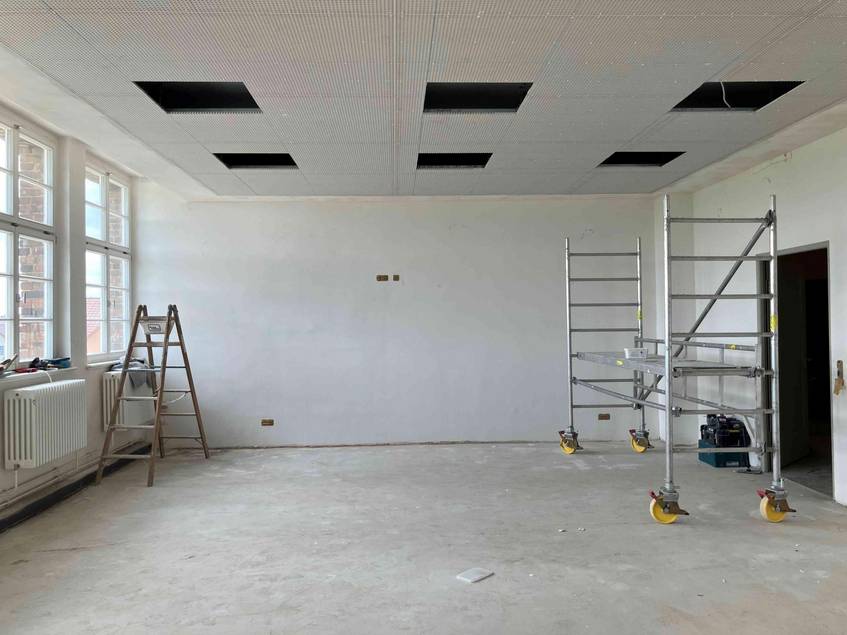 Klassenzimmeransicht, Sanierungsarbeiten Schillergymnasium