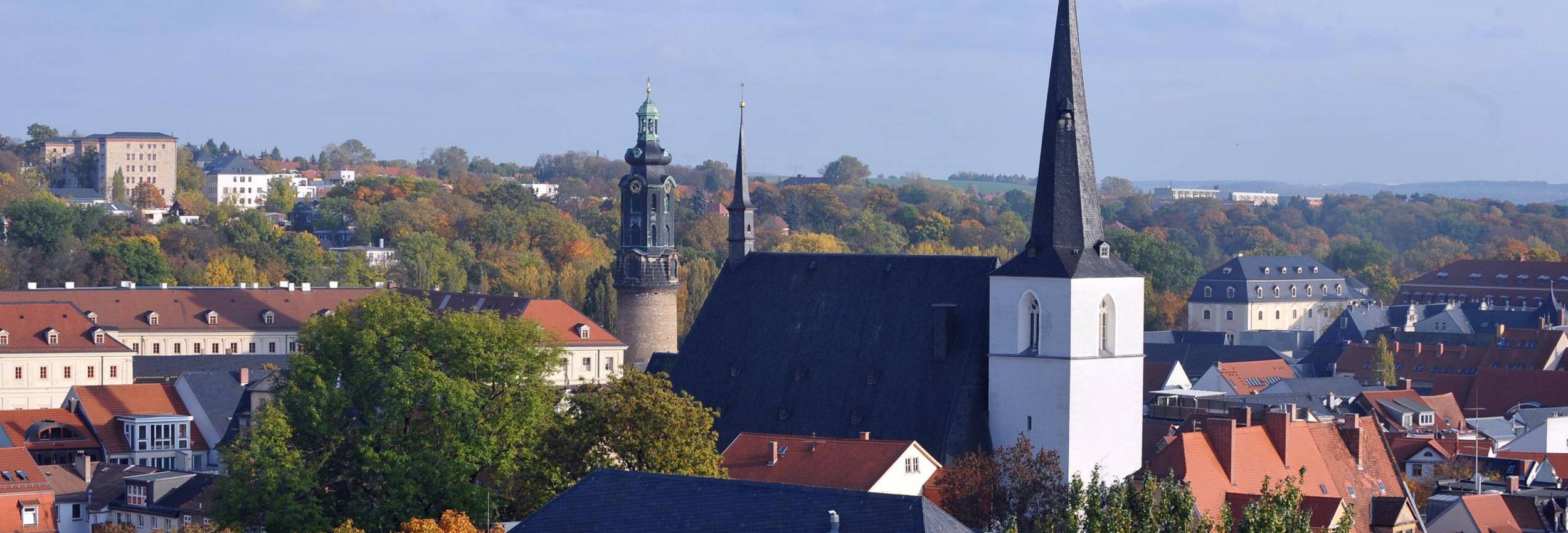 Blick über Weimar auf die Herderkirche