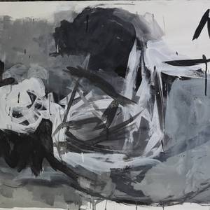 … am Tisch …, Acryl und Tusche auf Arches, 56,5 x 76 cm, 1990 © Vollrath Hopp … am Tisch …, Acryl und Tusche auf Arches, 56,5 x 76 cm, 1990