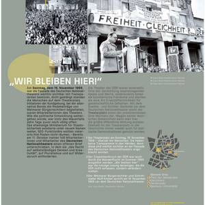 Plakat "Wir bleiben hier"