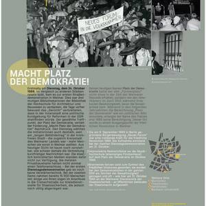 Plakat Macht Platz der  Demokratie
