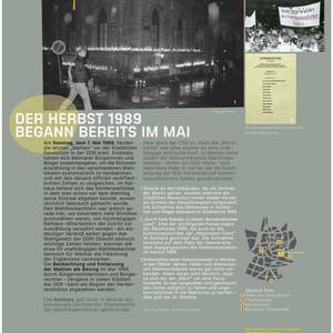 Plakat "Der Herbst 1989 begann bereits im Mai"