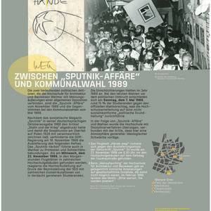 Plakat "Zwischen „Sputnik-Affäre“ und Kommunalwahl 1989"