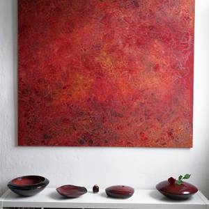 „Geschlossene Augen“, Selbstporträt der inneren Augenlider, 150cm x 170cm, Eitempera, Pigmente, Neon, Nachtleuchtpigmente, Öl, Leinwand, 2018.