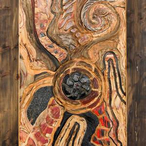 The journey thrue the universe, Plywood, 82x147cm, 2015.