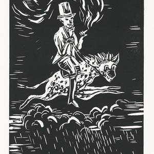 Die letzten Tage des Friedens, 2024, Linolschnitt, 28 x 20,4 cm