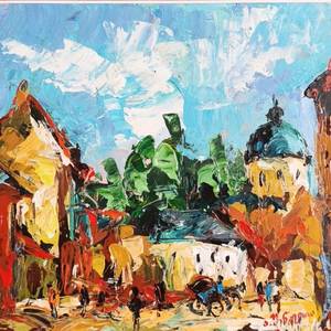 Weimar, Acryl auf Leinwand, 30 x 30 cm, 2026